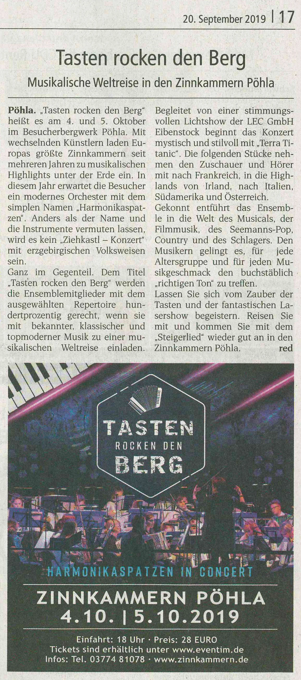 Wochenspiegel Pressebericht 2019